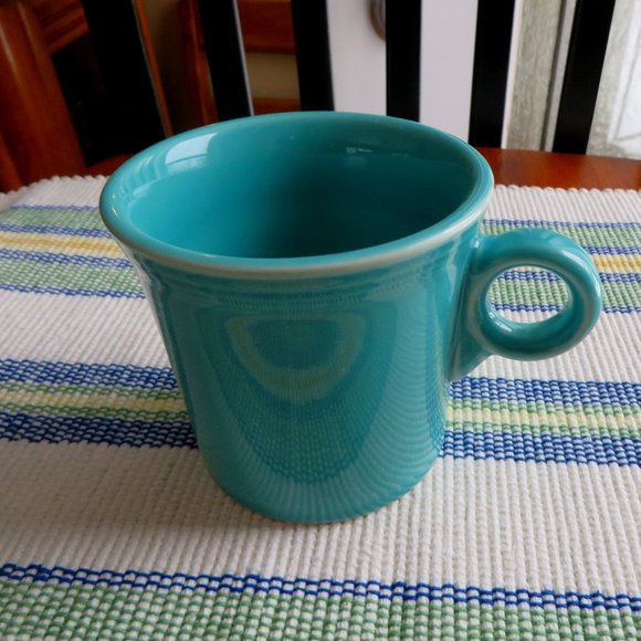 Fiestaware Tom & Jerry Ring Handle Mug TURQUOISE Fiesta Ware Homer Laughlin MUG - Picture 1 of 4